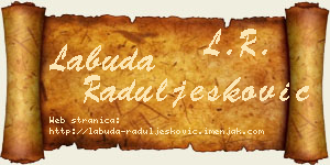 Labuda Raduljesković vizit kartica